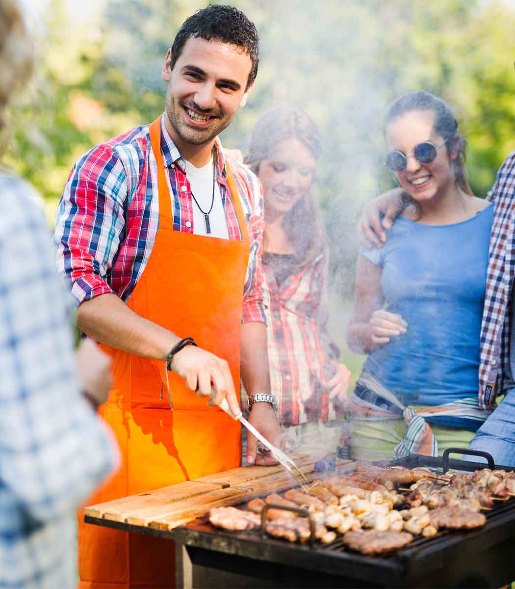 Friends Grilling Out